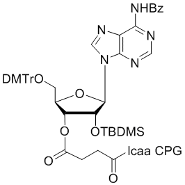 2'-tBDSilyl Adenosine (n-bz) 3'-lcaa CPG 2000Å